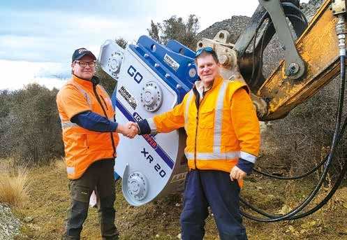 Blair Skevington (left) with Paul Herbison at Xcentric Ripper commissioning